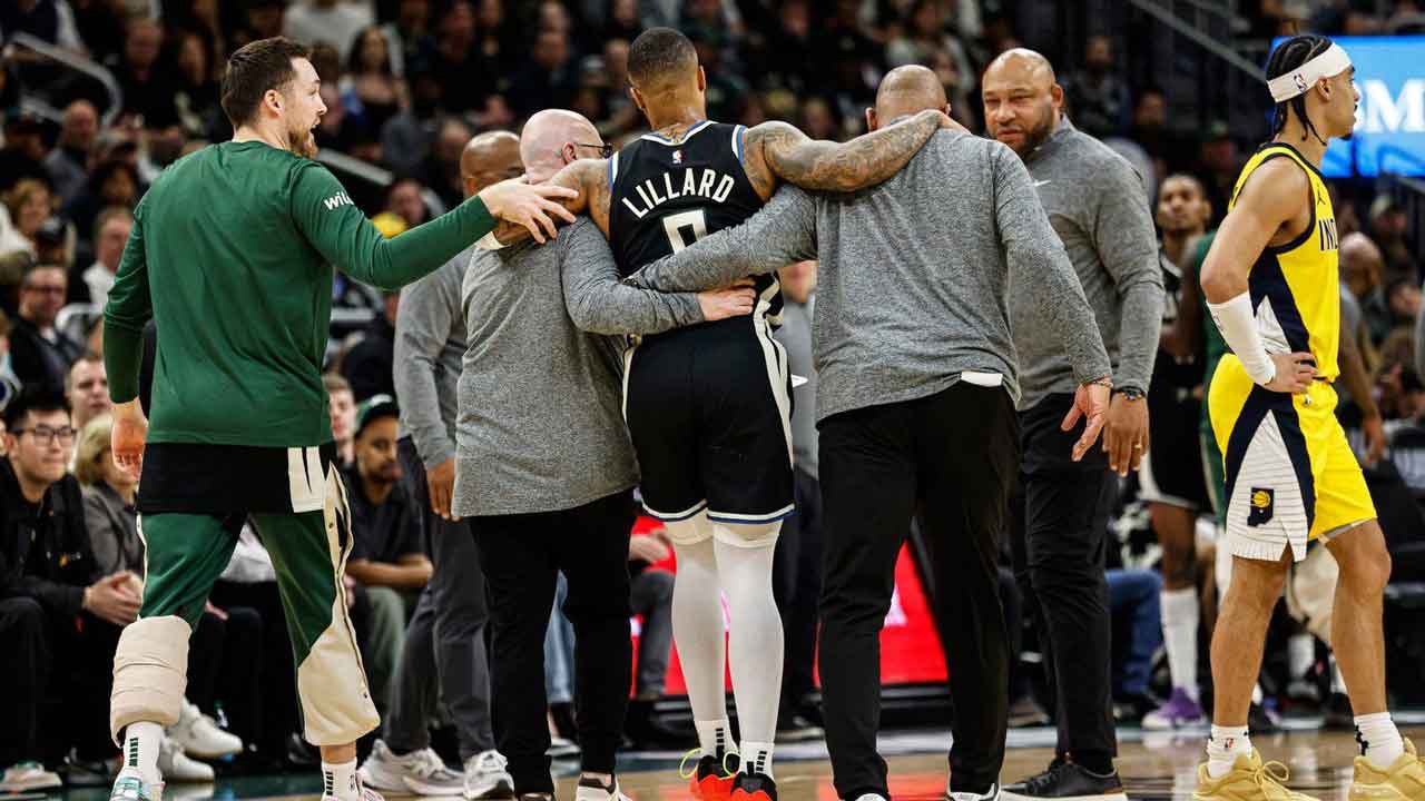 Bucks’ Lillard to miss remainder of playoffs due to torn left Achilles tendon