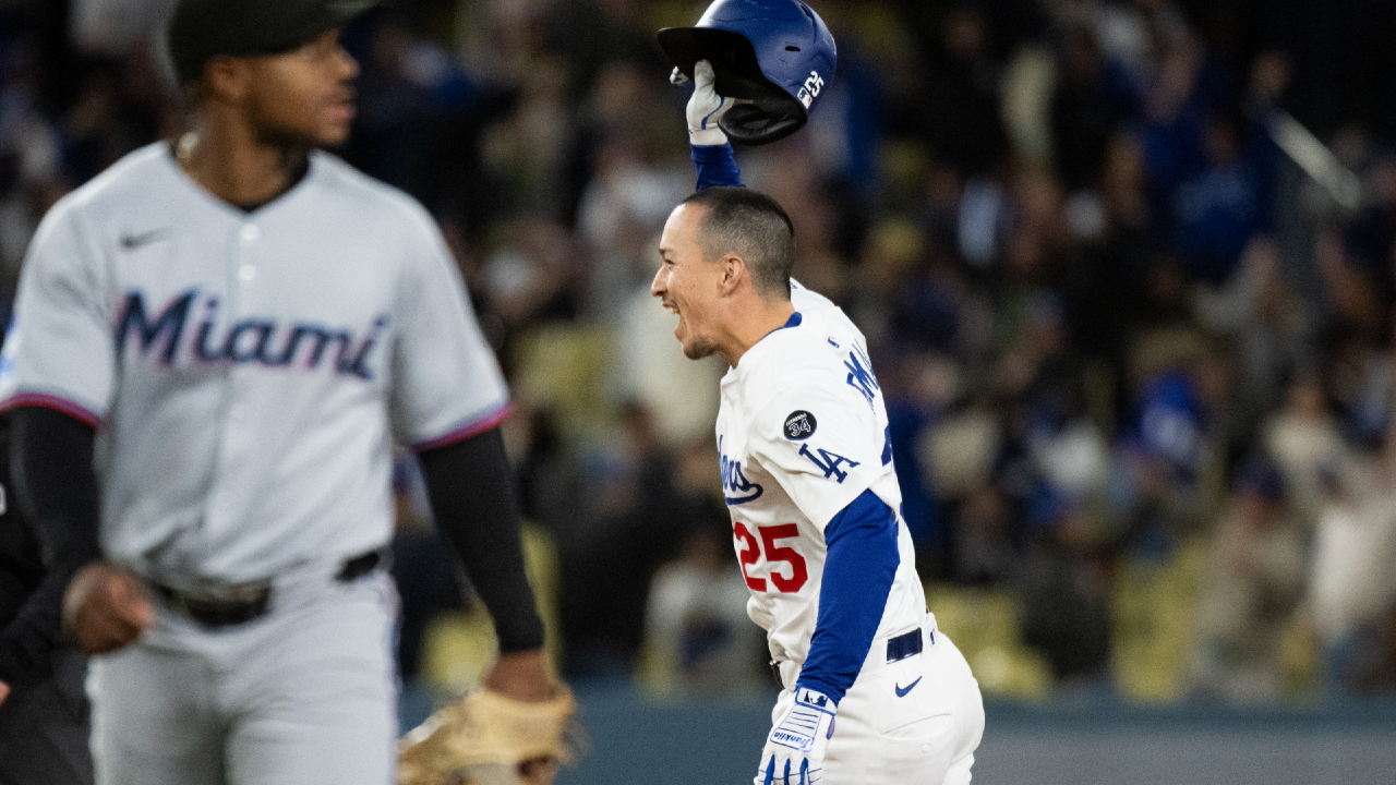 Edman delivers in 10th as Dodgers weather pinch-hit slam for win over Marlins