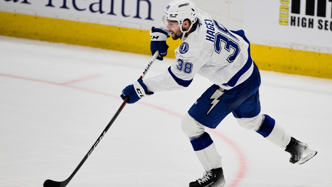 Lightning’s Hagel leaves game after high hit from Panthers’ Ekblad