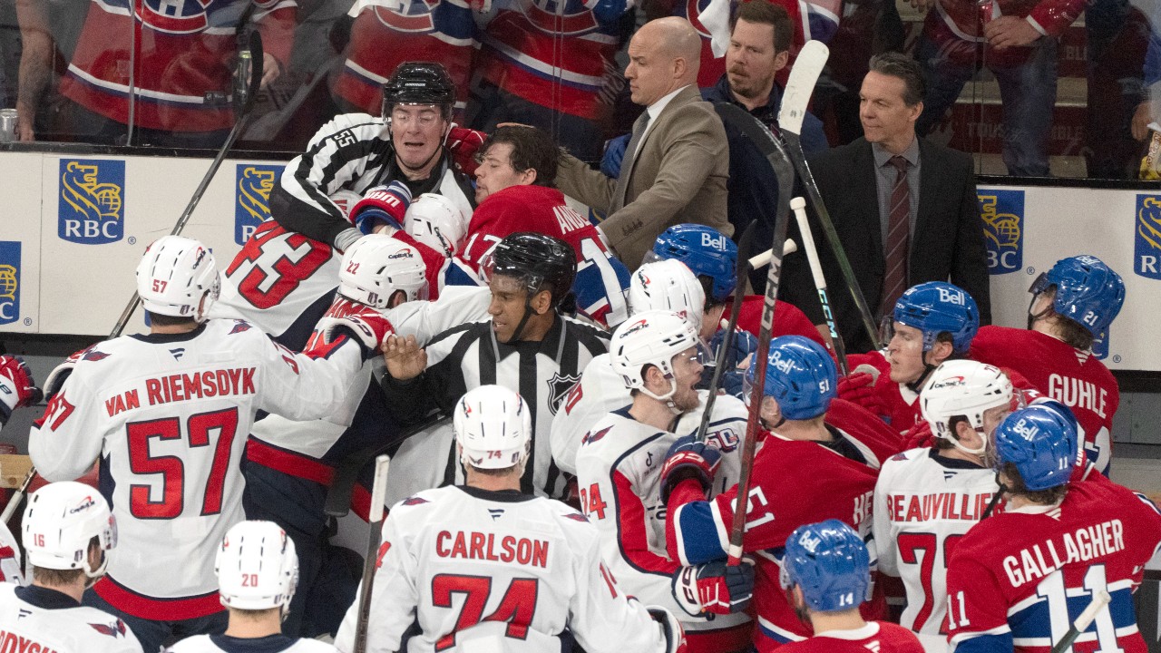 Capitals’ Wilson and Canadiens’ Anderson fined for unsportsmanlike conduct following Game 3 brawl