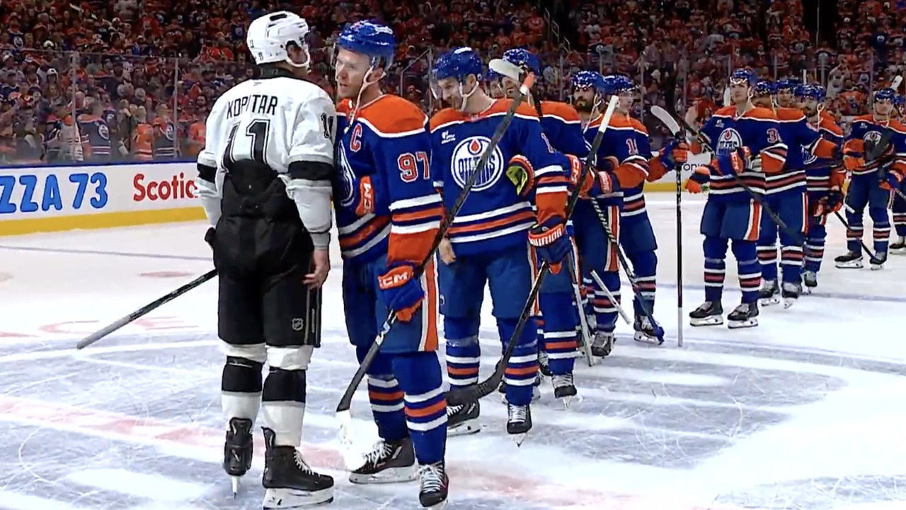 Oilers and Kings exchange handshakes after six-game series