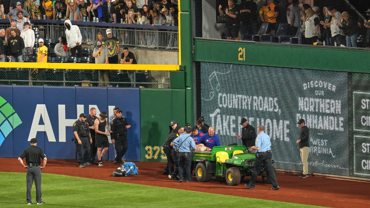 Man who fell to warning track at Pirates game is awake and alert