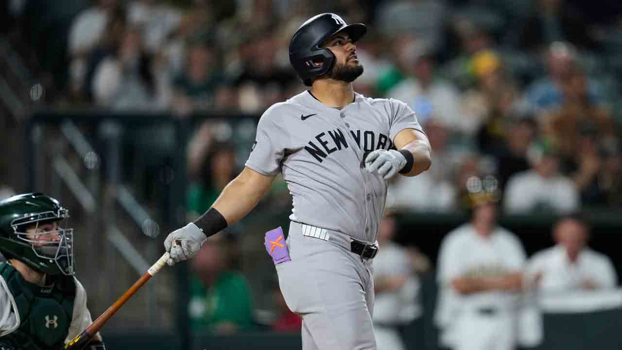 Dominguez becomes youngest Yankee with three-homer game in win over Athletics