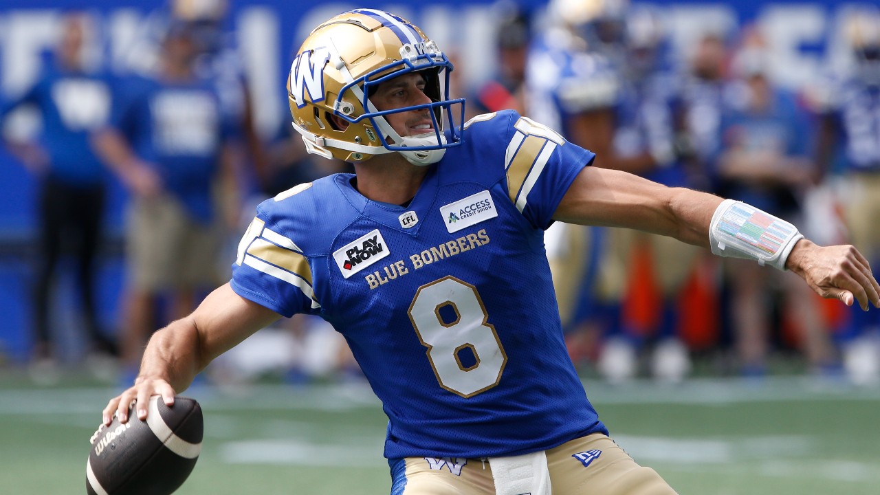 Blue Bombers quarterback Zach Collaros suspended for failing to respond to off-season test