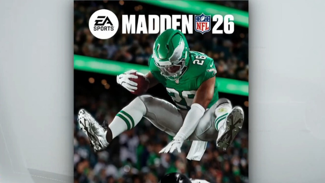 Eagles’ Barkley recreates iconic reverse hurdle for Madden cover